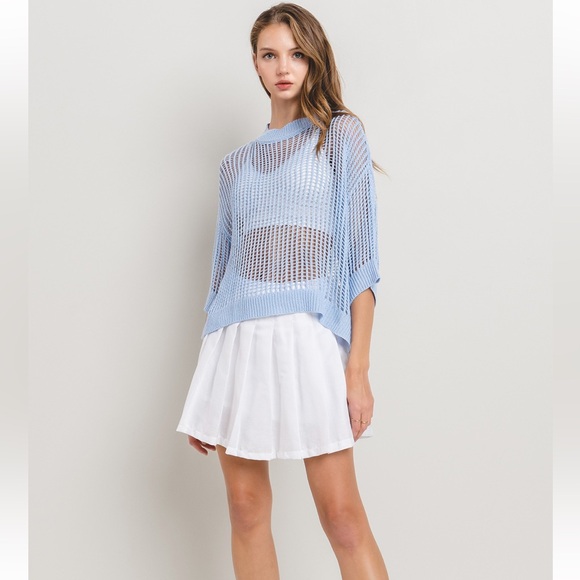 34 Boho Net Knitted Sweater Top - Picture 6 of 6